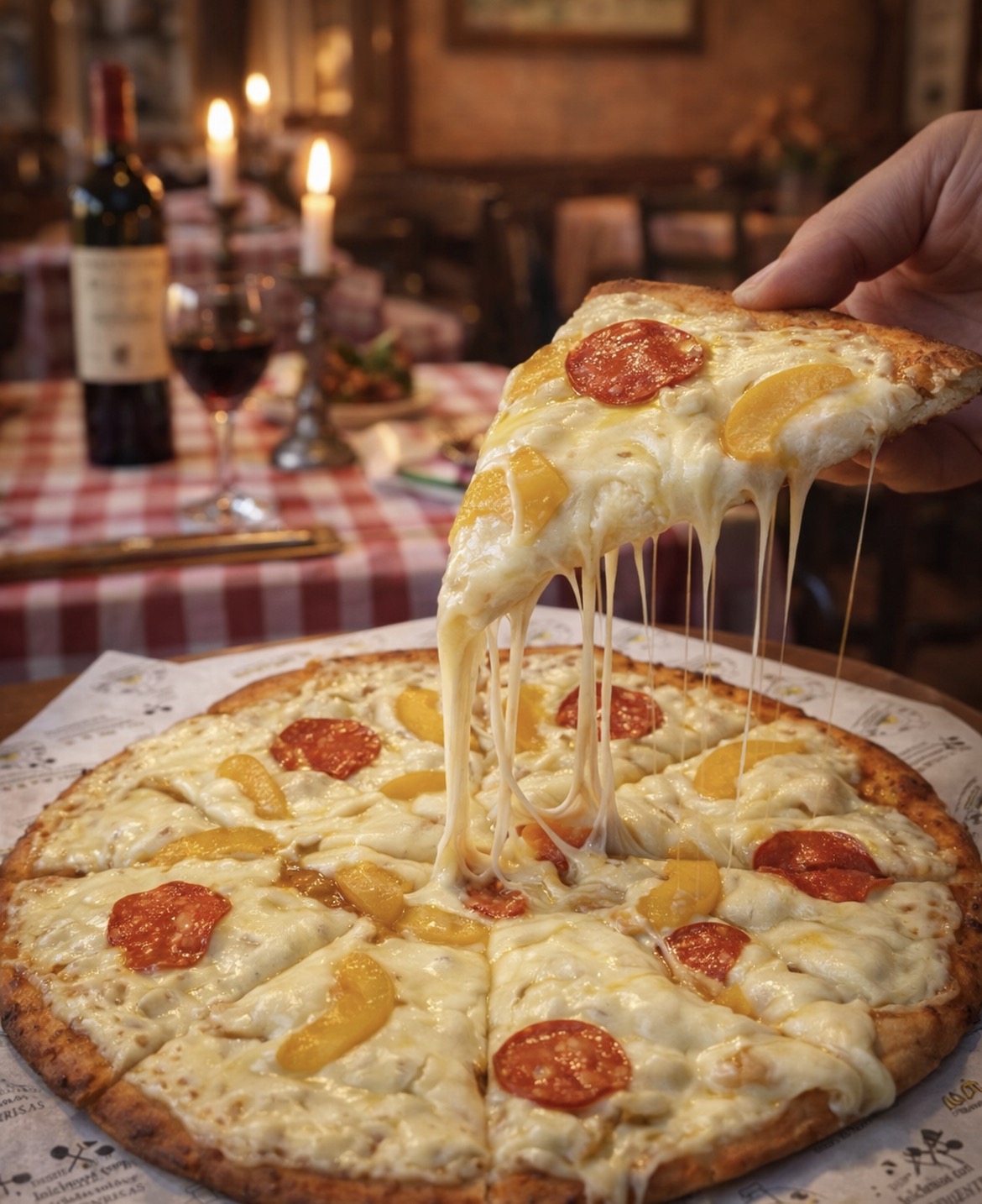 Pizza para compartir, fotografía aportada del restaurante